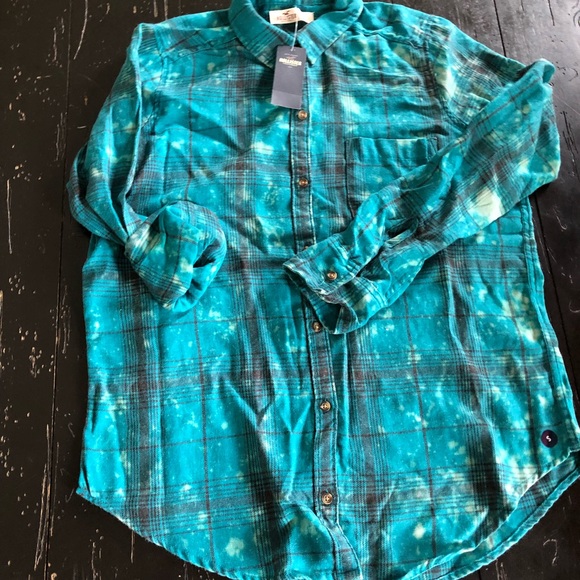 🔆HOLLISTER Flannel Button Top - Picture 1 of 7